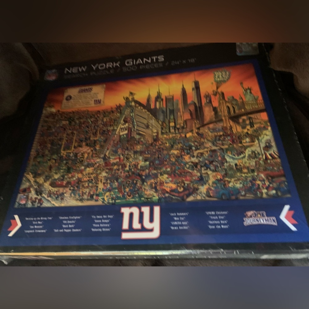 NFL NY GIANTS 500 piece 24” X 18” jigsaw puzzle Sealed NWT